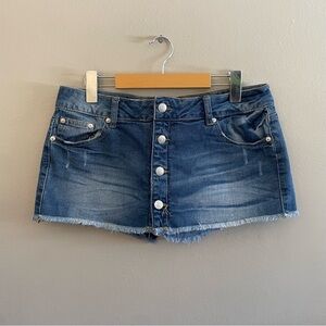 Harmony + Havoc Y2K Denim Low Rise Skort Lace Trim – Size 7 EUC